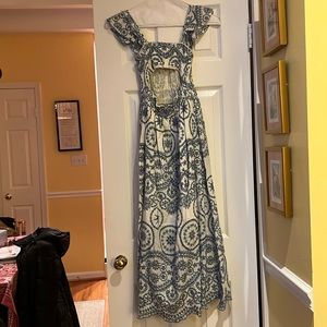 Goodnight Macaroon Eyelet Summer midi dress